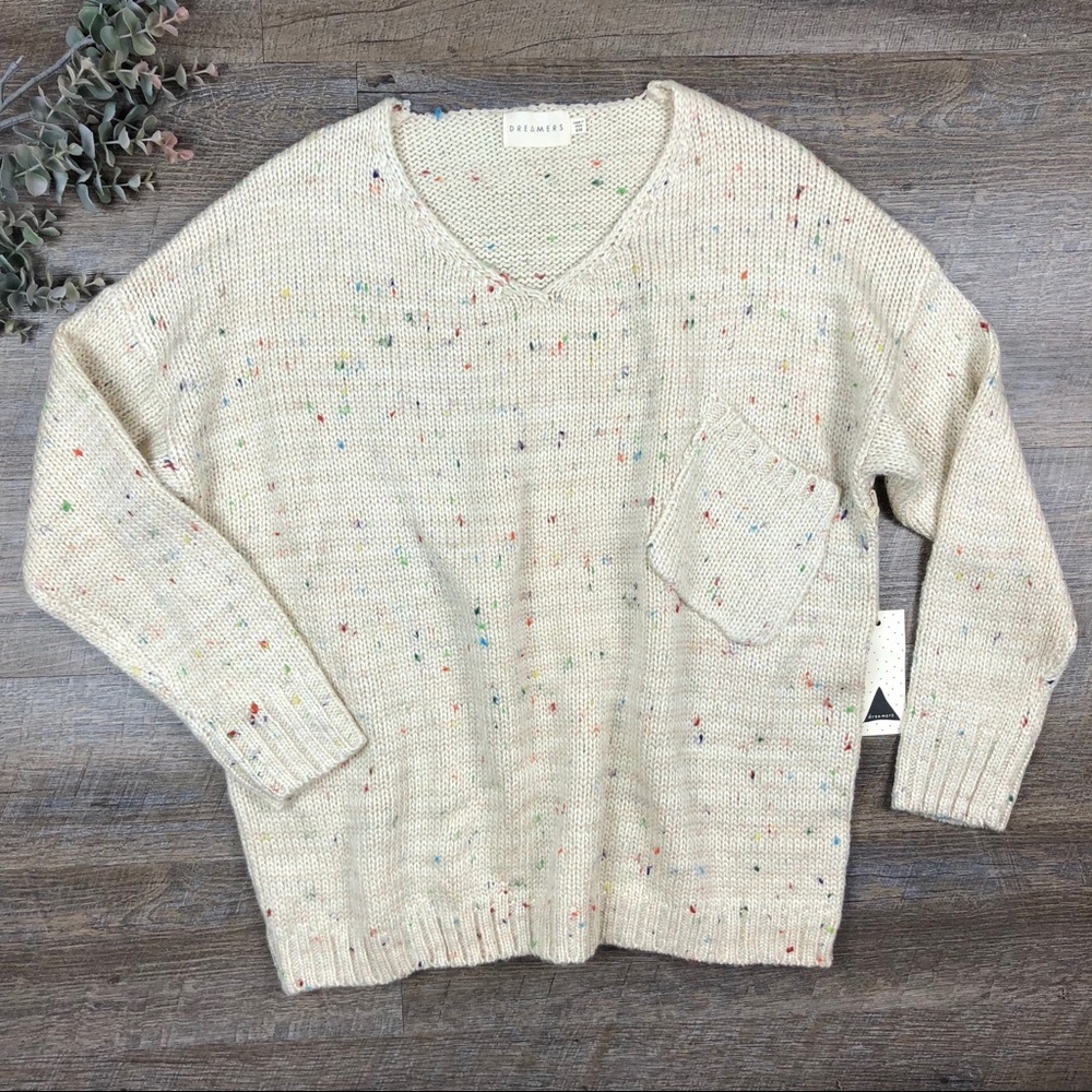 🔥DREAMERS Cotton Blend Oversized Cream Sweater - Picture 2 of 8